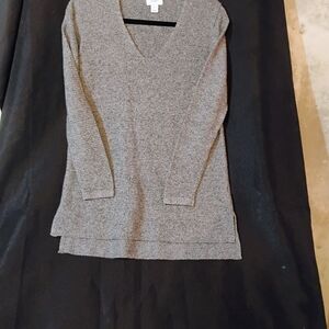 Gray V-Neck Sweater